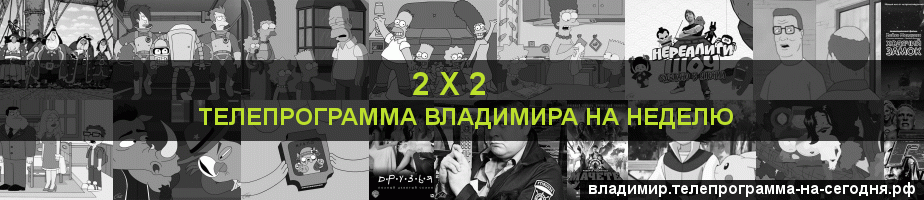Телепрограмма на неделю канала 2 х 2, Владимир