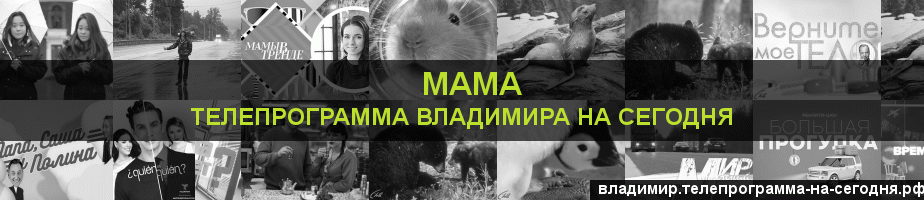 Телепрограмма на сегодня канала Мама, Владимир