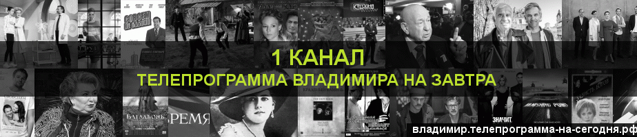Телепрограмма на завтра 1 канала, Владимир