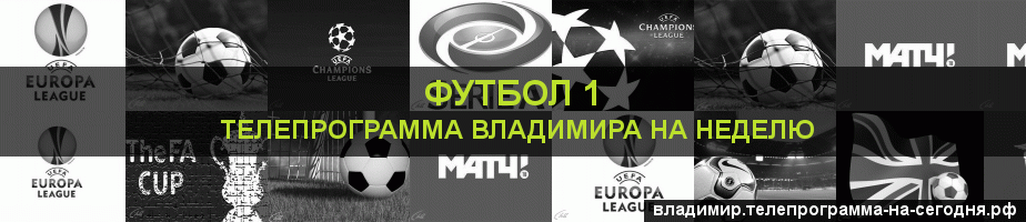 Телепрограмма на неделю канала Футбол 1, Владимир